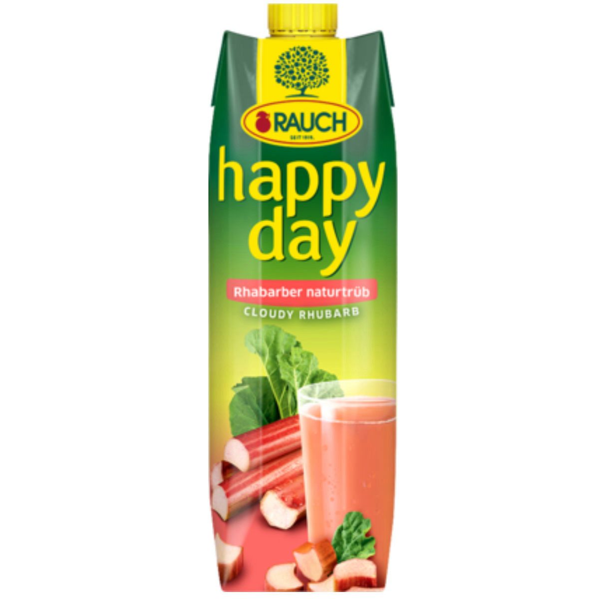rauch Saft, Rauch Happy Day Rhabarber Rhubarb Fruchtsaft fruchtig herb 1000ml