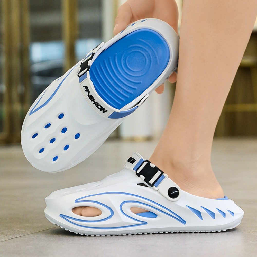 HUSK'SWARE Herren EVA Clogs mit sportlichem Design Clog (Verstellbarer Fersenriemen, Vielseitig einsetzbar) Leicht & bequem Atmungsaktive Lochstruktur