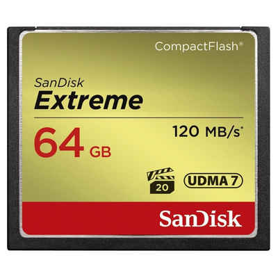 Sandisk CF Extreme Speicherkarte (64 GB, 120 MB/s Lesegeschwindigkeit)