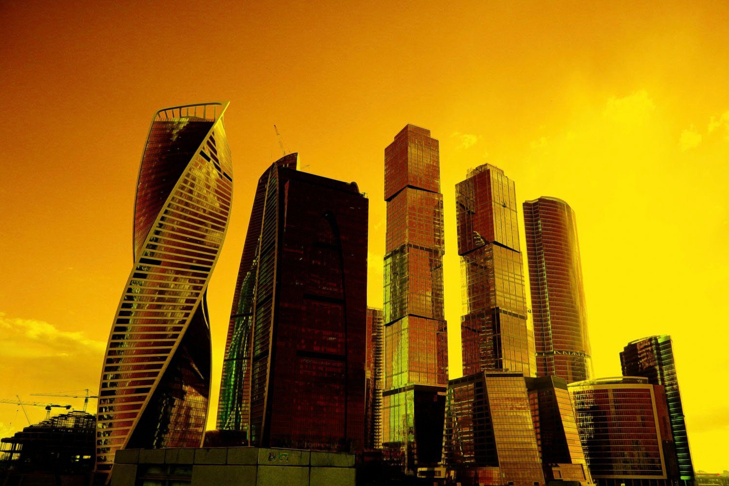 queence Acrylglasbild Stadt, Elemente der Architektur, Gebäude, Skyline, Städte, Fine Art-Print in Galeriequalität