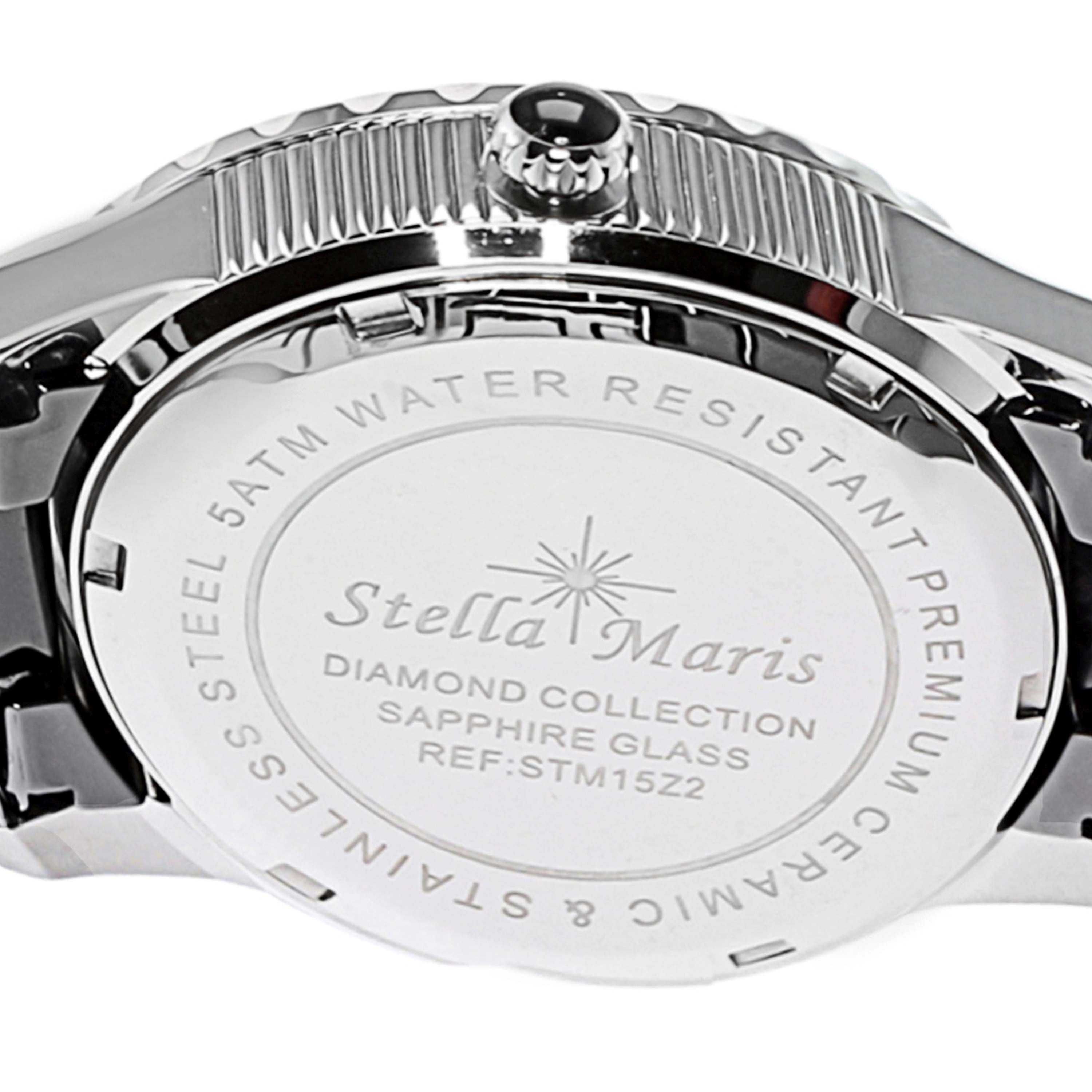 Maris Diamanten schöne Elements Swarovski Damenuhr Stella mit und 45 Keramikuhr mit Außergewöhnlich Saphirglas!