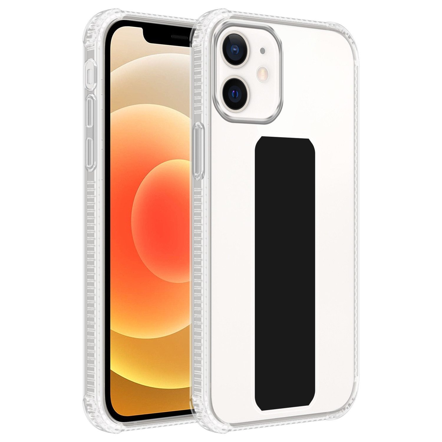 Cadorabo Handyhülle für iPhone 11 Hülle Apple iPhone 11, Schutzhülle - TPU Silikon Hülle - mit Halterung - Standfunktion