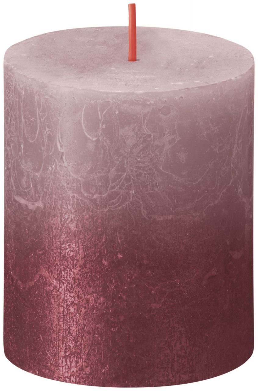 Eschenrose+Rot Rustik Sunset LED-Christbaumkerzen Bolsius Bolsius Stumpenkerze
