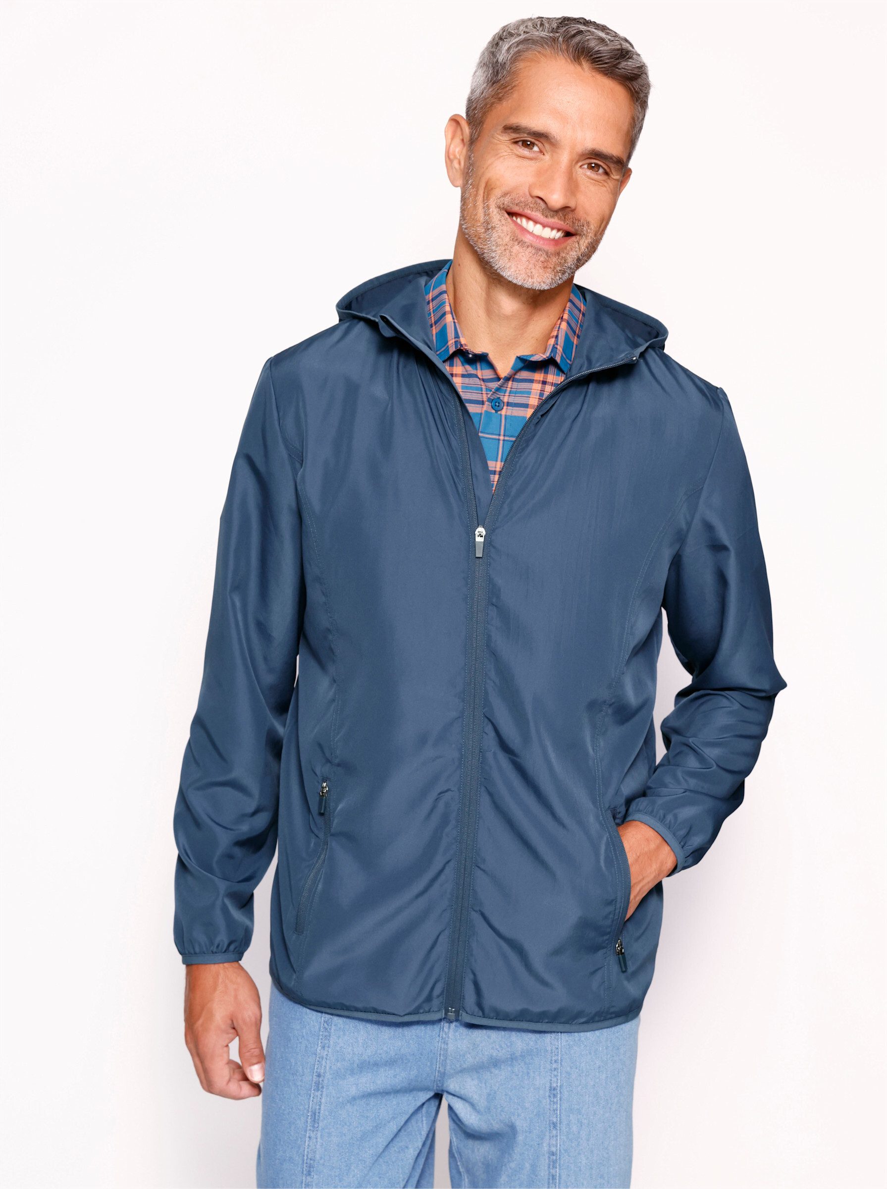 Sieh an! Trainingsjacke Regenjacke Langarm Länge ca. 74 cm