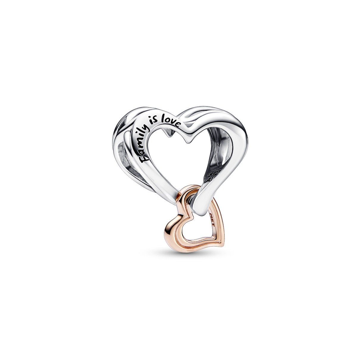 Pandora Charm-Einhänger 782642C00 Charm Damen Unendlichkeits-Herz Offen Silber 14k Rosévergol