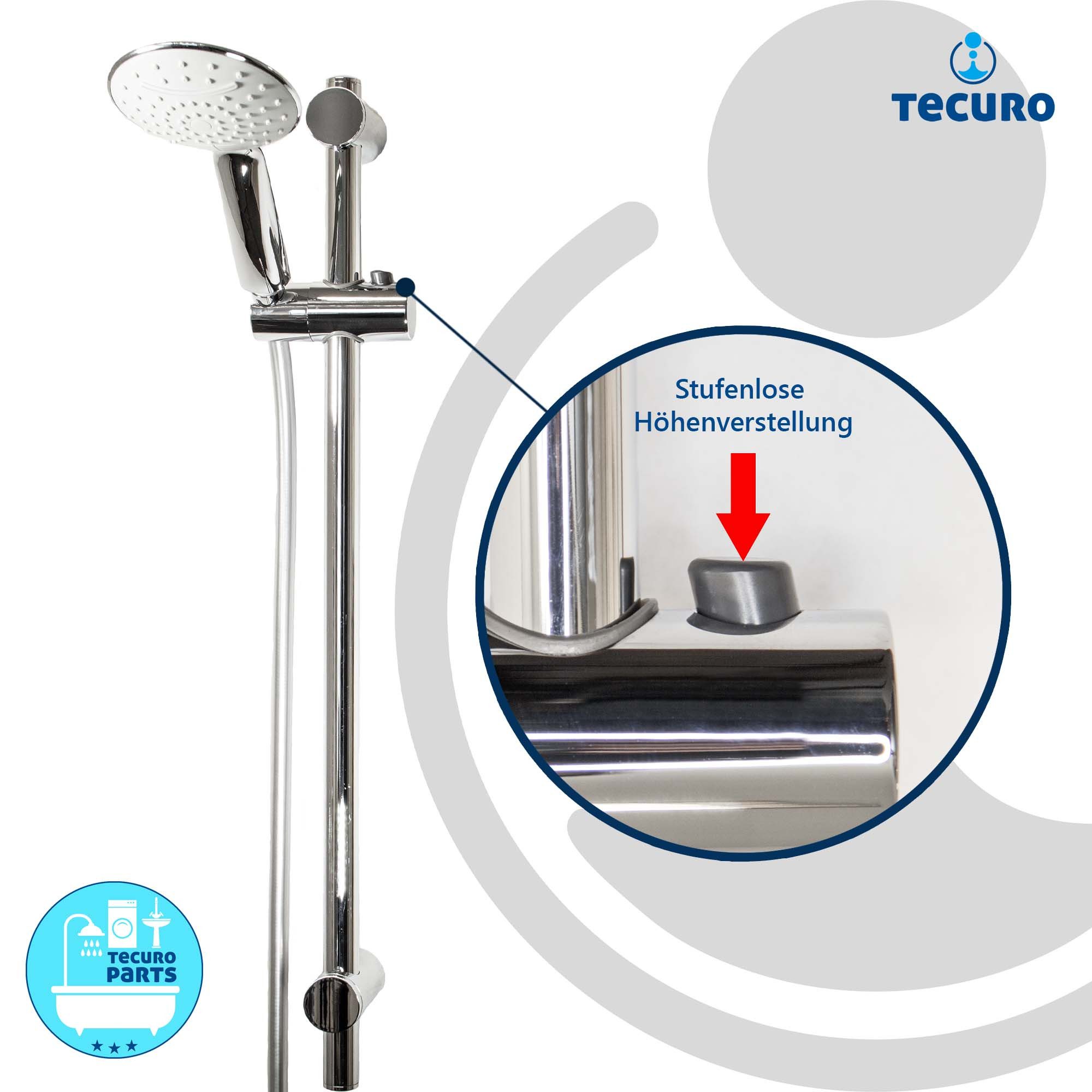 tecuro Brausegarnitur Brauseset ew-120R - mit 2 Funktionen, Brauseschlauch 160 cm