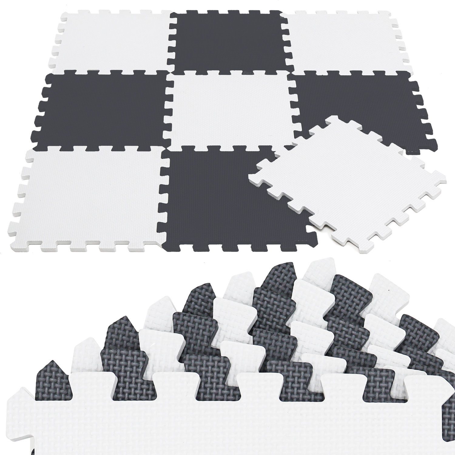 LittleTom Puzzlematte ab dem 1. Tag - 9 Teile Baby Spielmatte - 30 x 30 Kinder Krabbelmatte, (9-tlg), Spielunterlage für Babys und Kleinkinder - Kinderzimmer Puzzleteppich