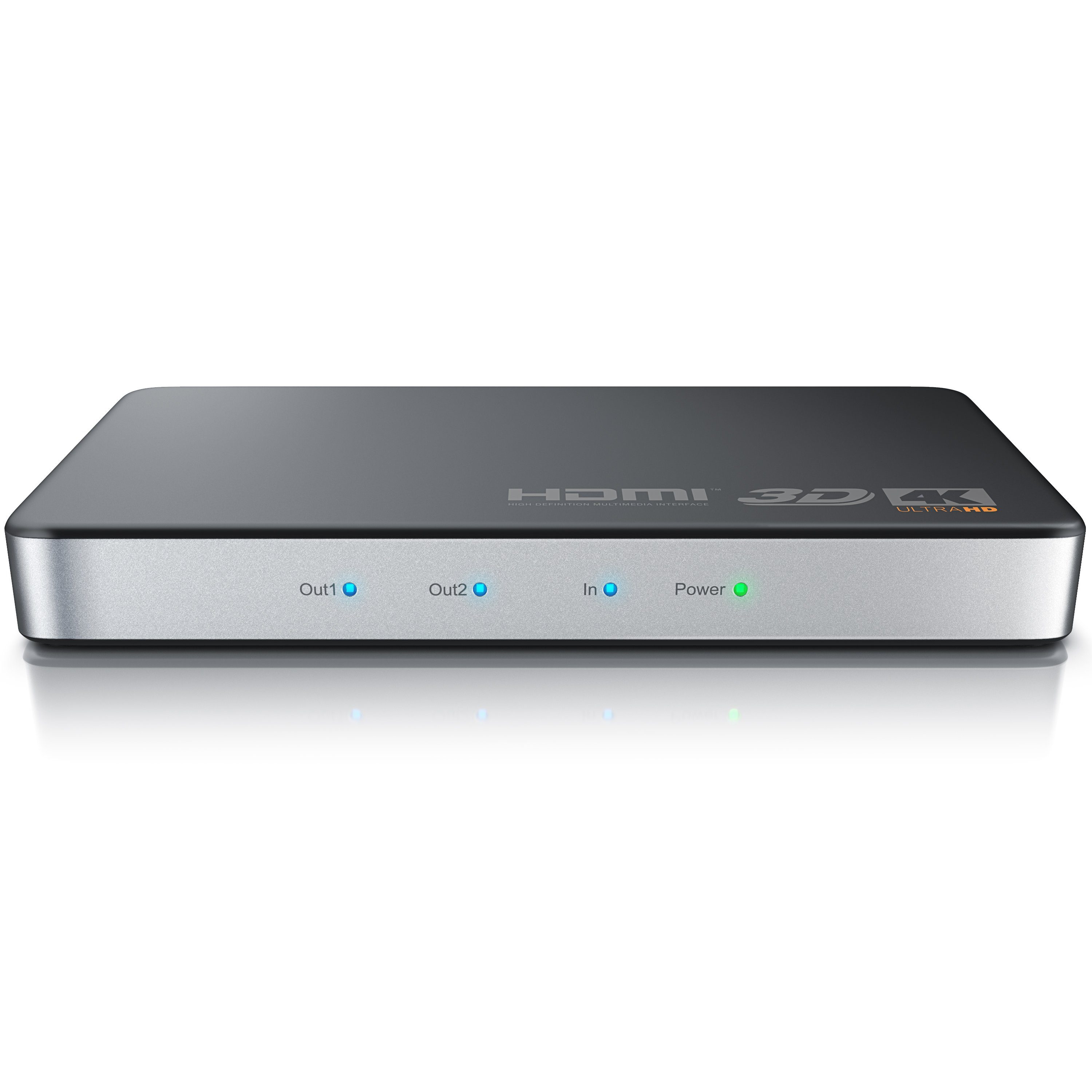 Primewire HDMI-Splitter HDMI Splitter Verteiler 4K UHD 2160p 4K 30Hz, Full HD, CEC, HDCP, 3D, Kompatibel mit Xbox PS4 PS3 BLU-RAY-Player Firestick HDTV Apple TV