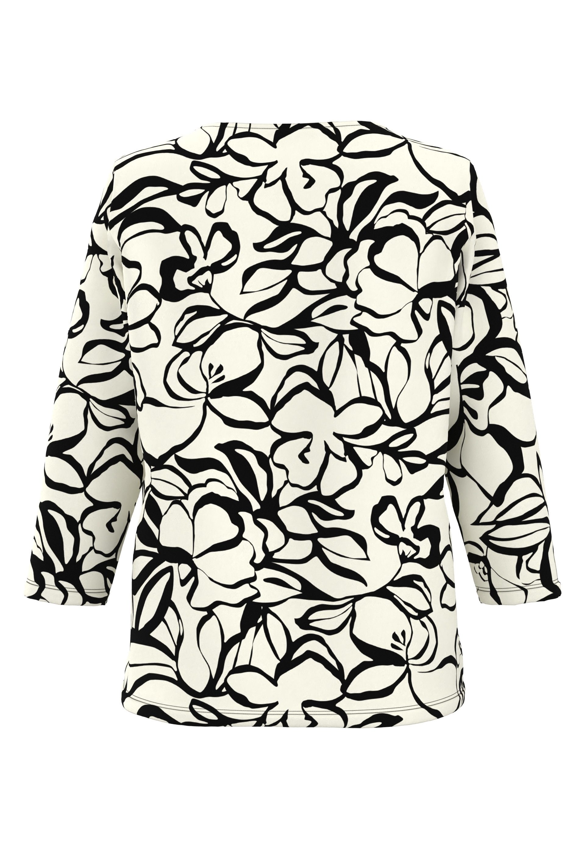 FRANK WALDER 3/4-Arm-Shirt mit gerundetem V-Ausschnitt günstig online kaufen