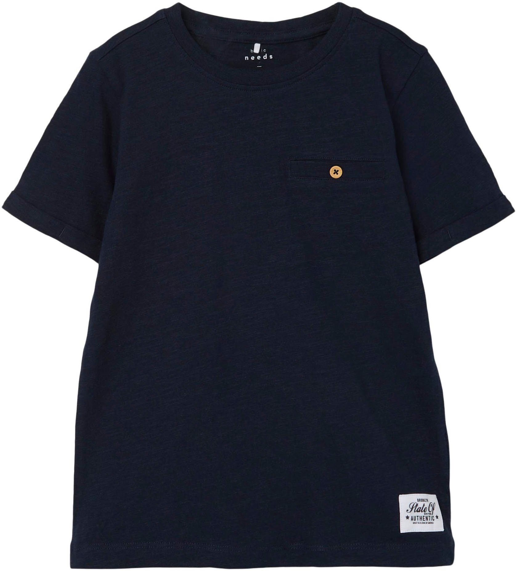 Name It Kurzarmshirt NKMVINCENT SS TOP F NOOS Baumwolle, Brusttasche