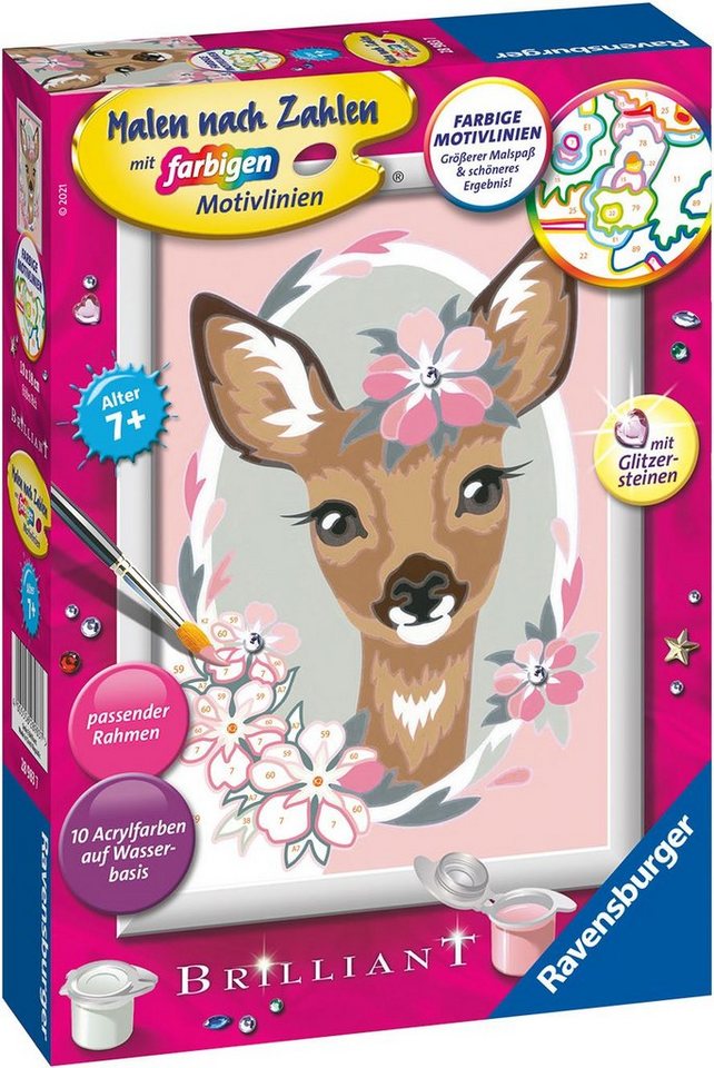 Thumbnail - Ravensburger Malen nach Zahlen Süßes Reh, Made in Europe