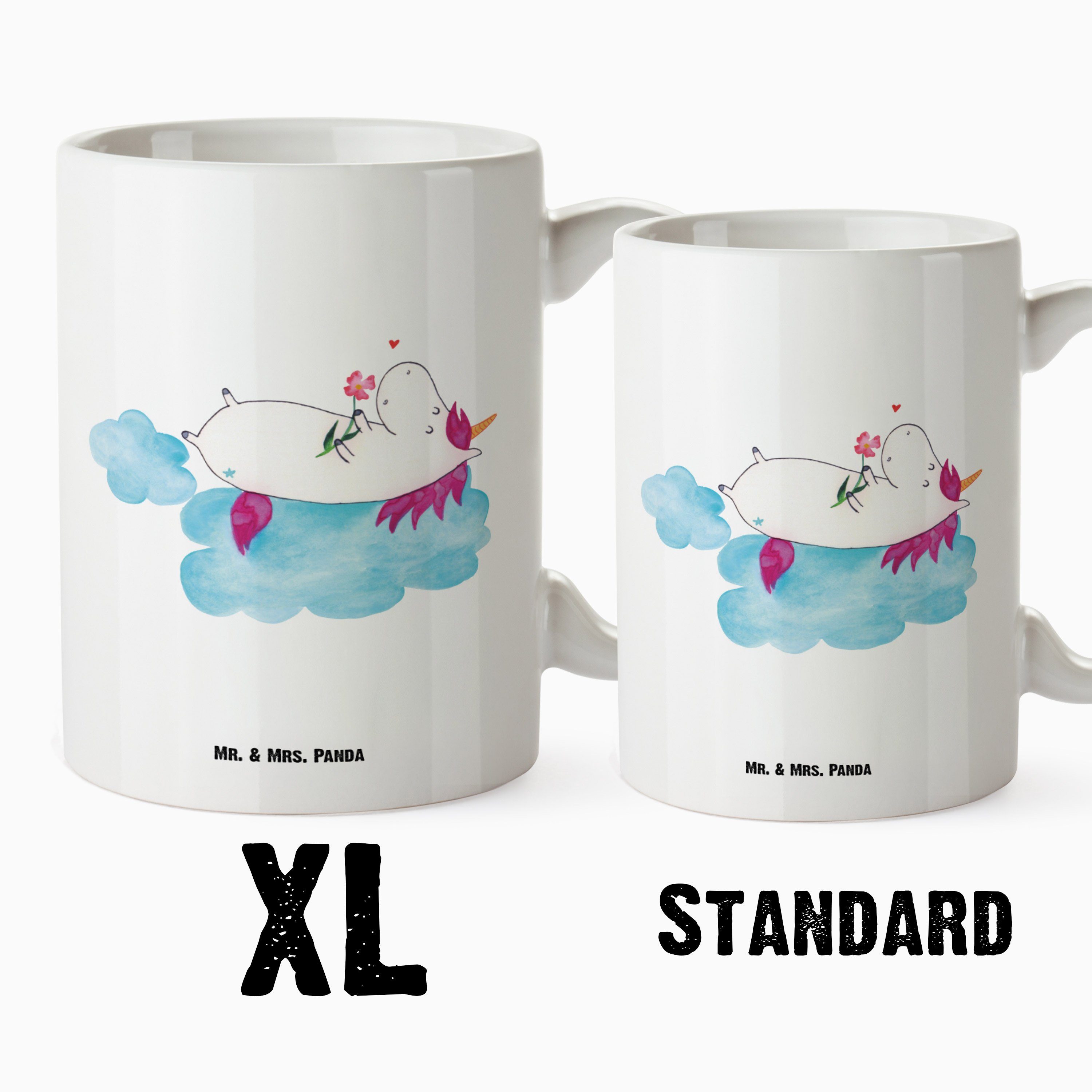 Mr. & Panda spül, Wolke Geschenk, Einhorn - auf XL Tasse - Pegasus, verliebt Weiß Keramik Mrs. Tasse Freundin