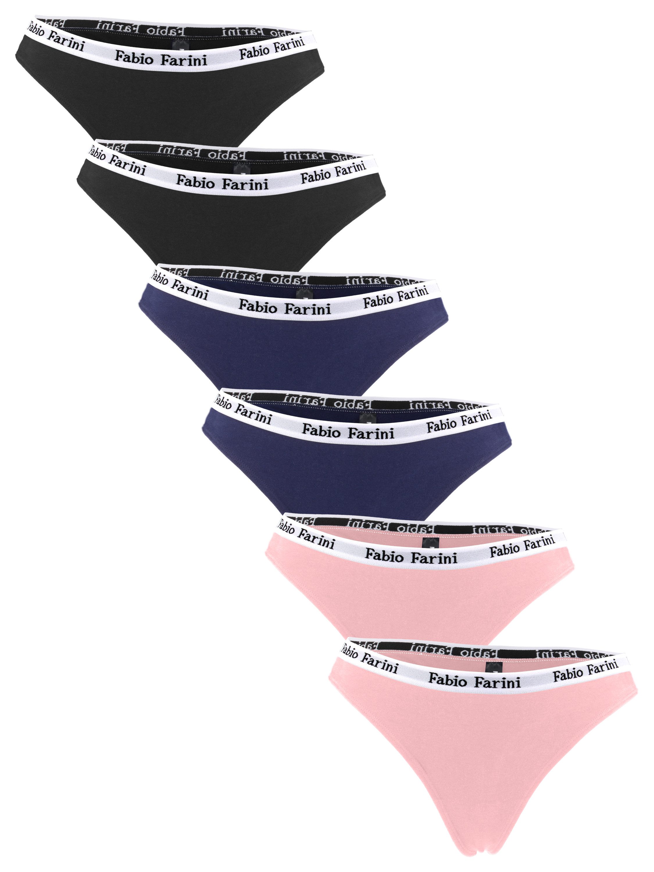 Fabio Farini String Damen Unterhosen - Frauen Tanga aus Baumwolle (Packung, günstig online kaufen