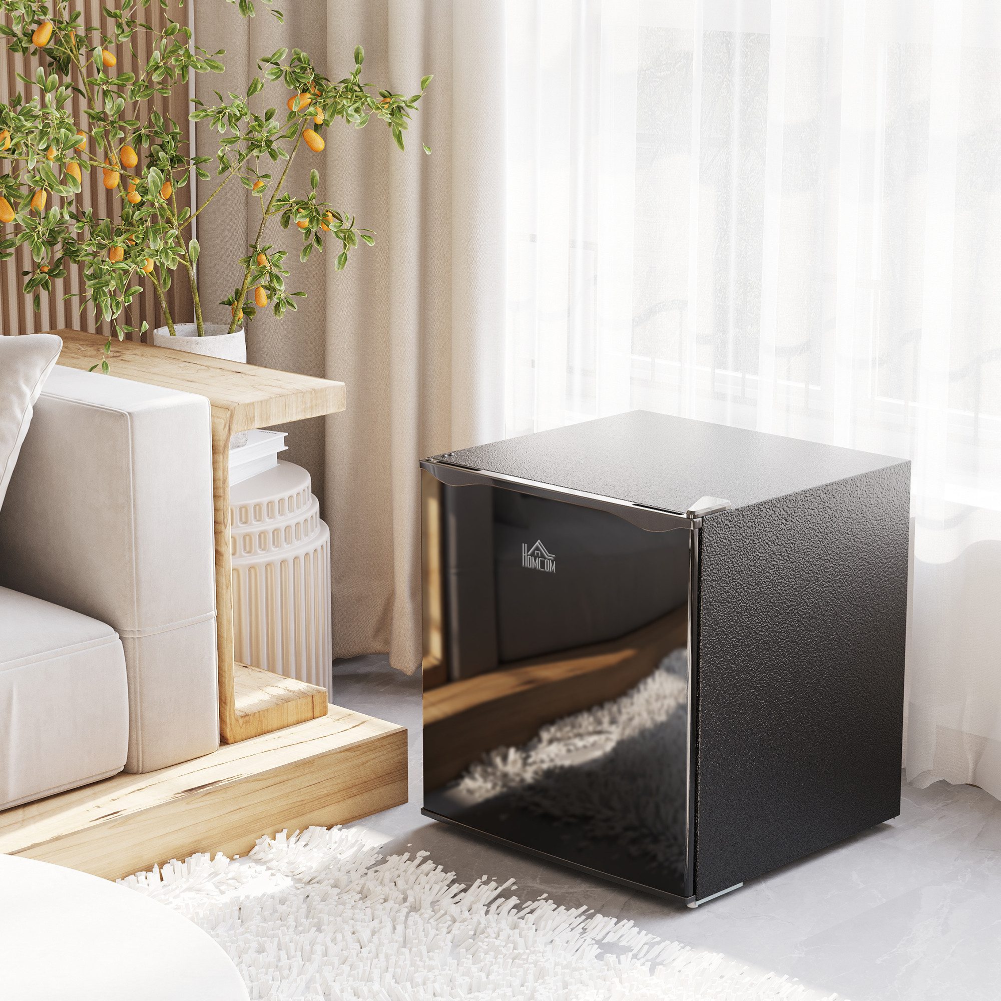 HOMCOM Gefrierschrank HOMCOM 800-127V90BK, 48.8 cm hoch, 47 cm breit, -14 bis -24℃ 5-stufige Temperaturregelung