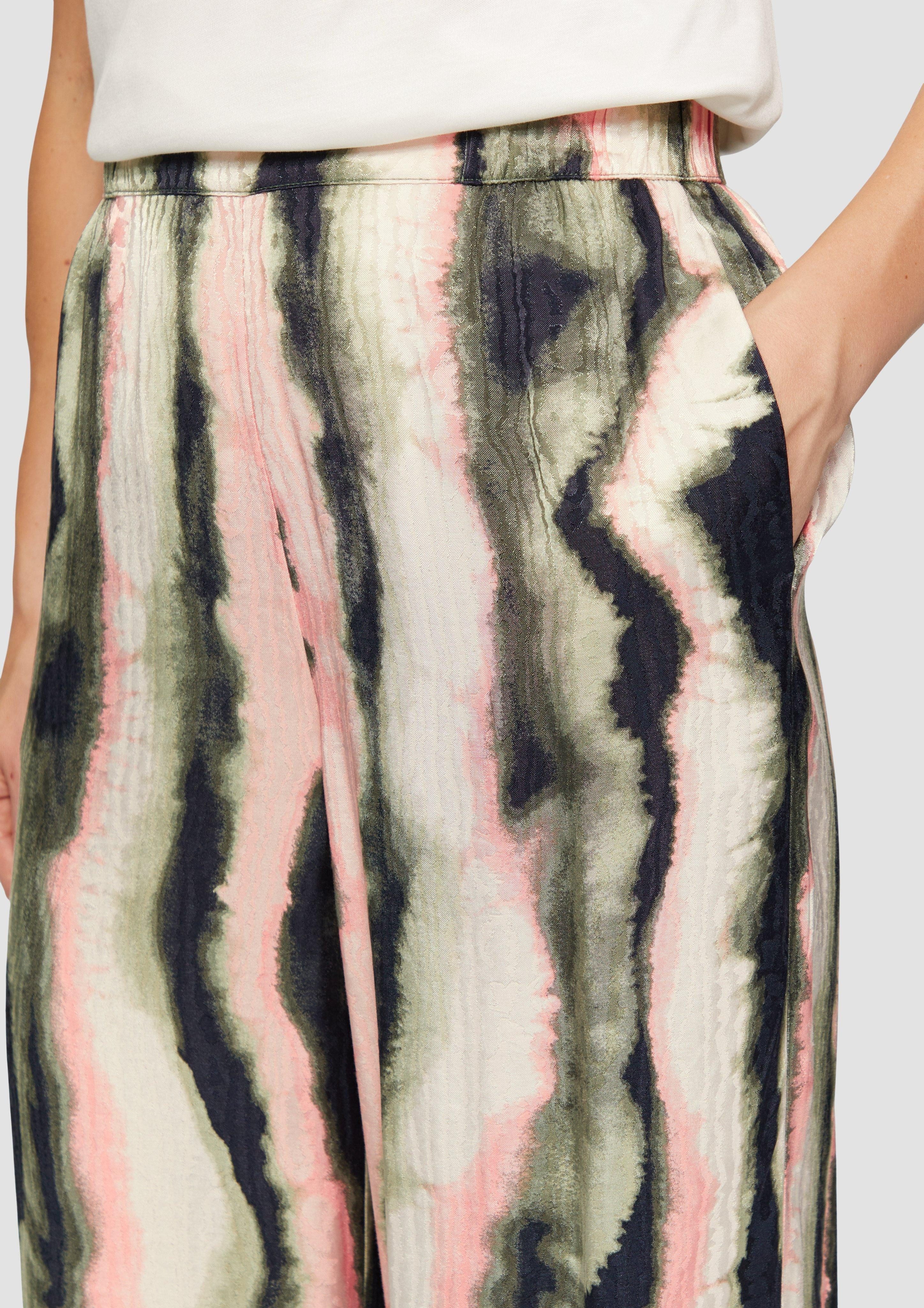 s.Oliver BLACK LABEL Stoffhose Wide-Leg-Hose aus günstig online kaufen