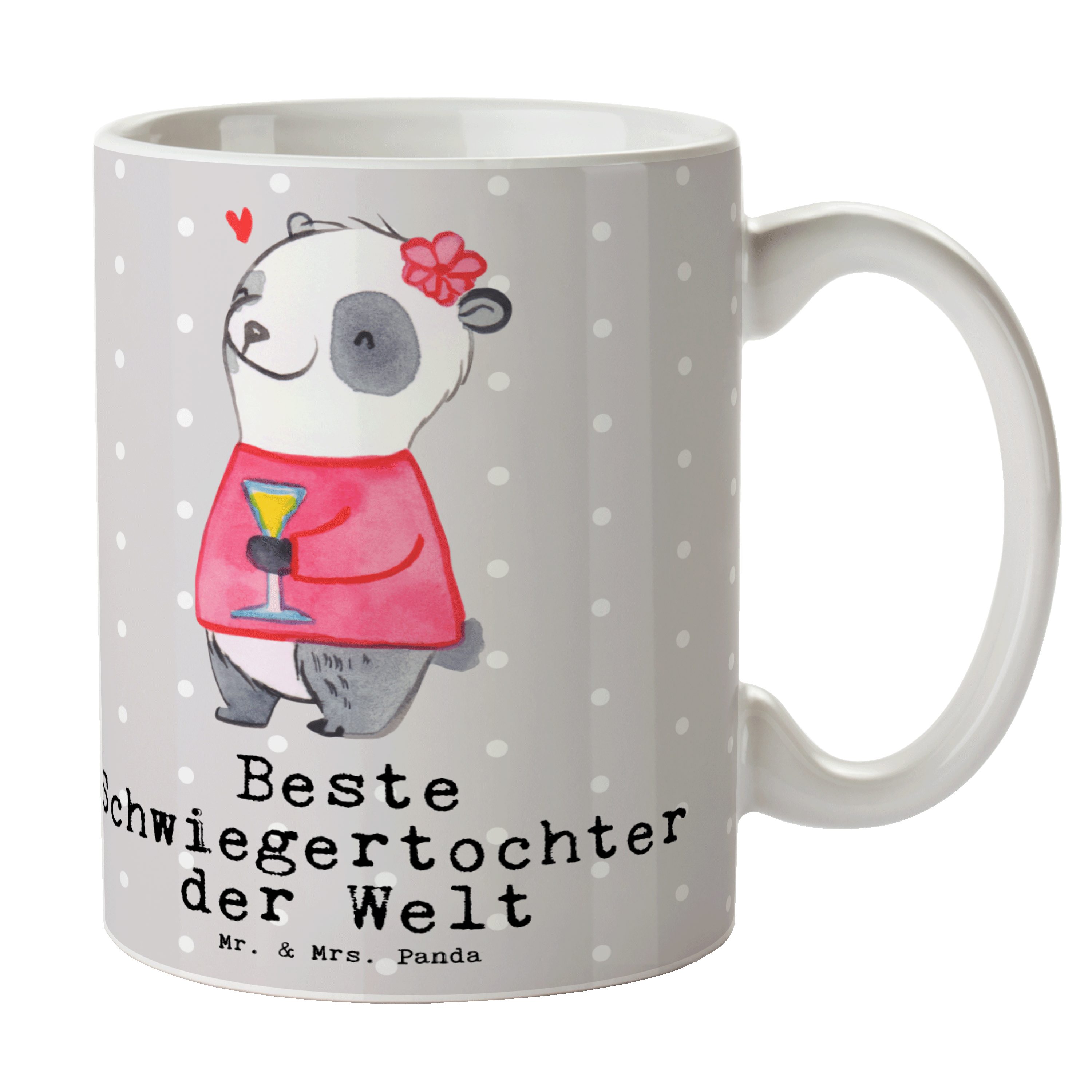 Mr. & Mrs. - Panda Pastell Büro, Tasse Beste der Grau Geschenk, - Panda Schwiegertochter Welt Keramik