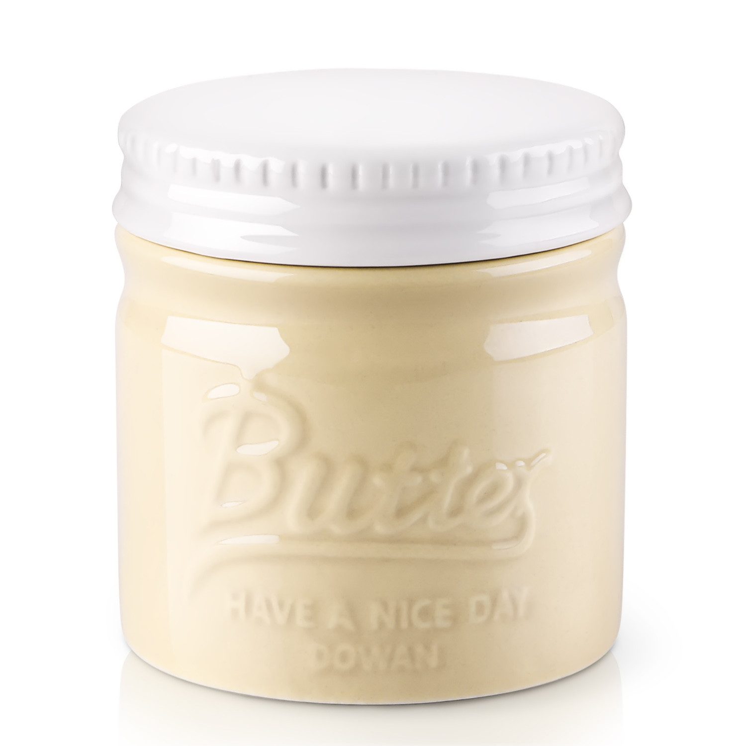 Dowan Butterdose DOWAN Porzellan Buttertopf Französische Butterdose mit Deckel, Porzellan
