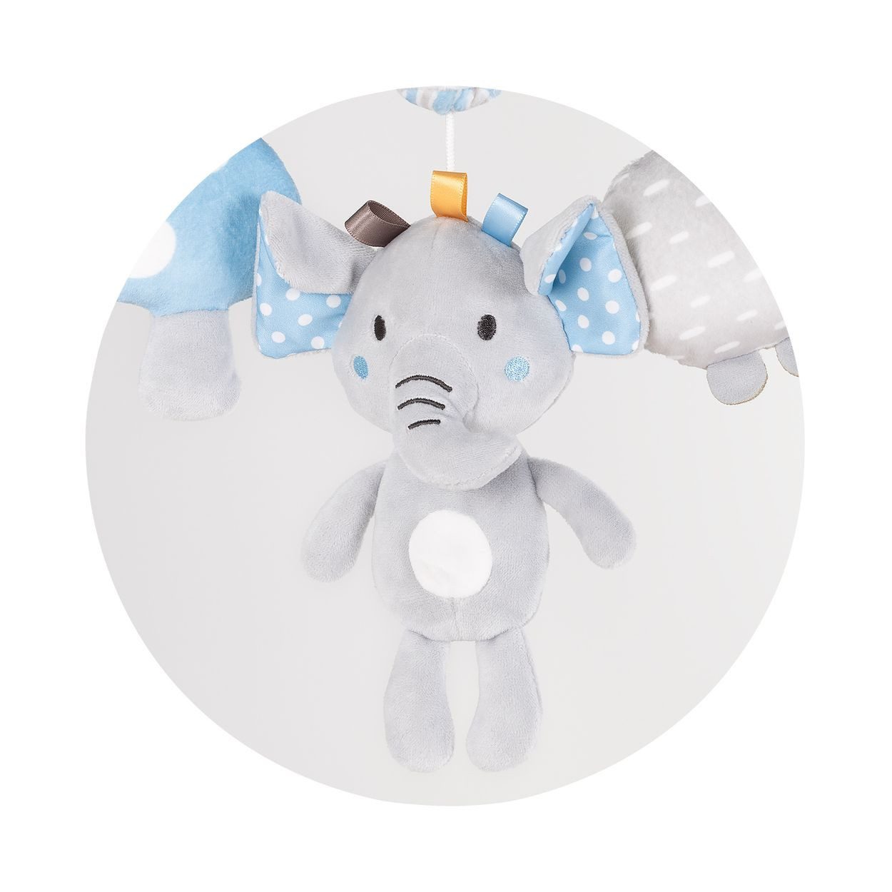 Chipolino Mobile Musik Mobile happy Elefant, 360 Gad Drehung 35 Melodien Plüschtiere