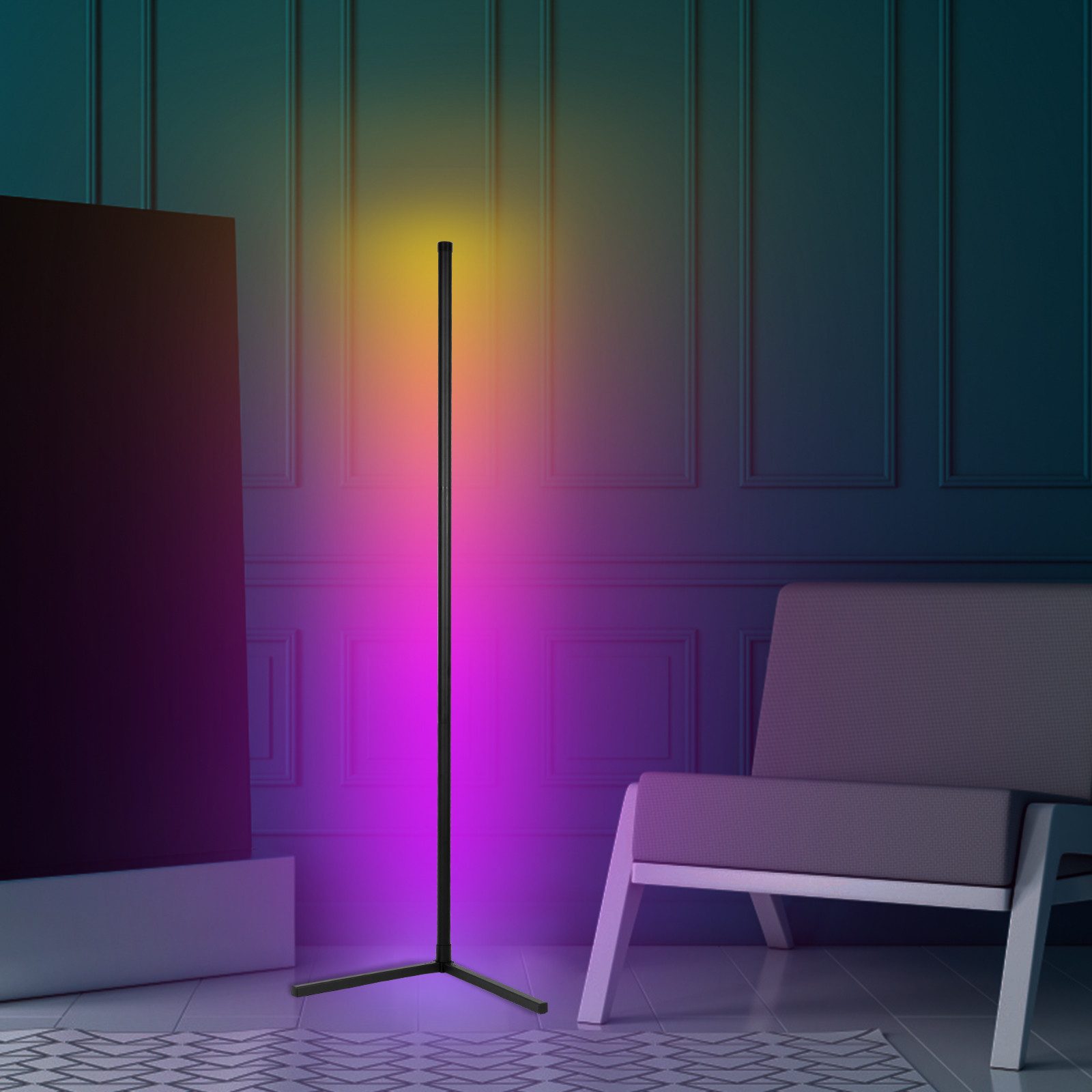Randaco LED Stehlampe Stehlampe RGB mit Fernbedienung Stehlampe für Wohnzimmer, 7W