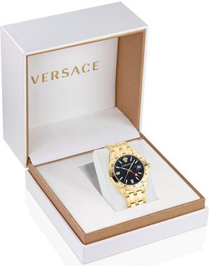 Versace Quarzuhr GRECA TIME GMT, VE7C00723, Armbanduhr, Herrenuhr, Datum, Swiss Made