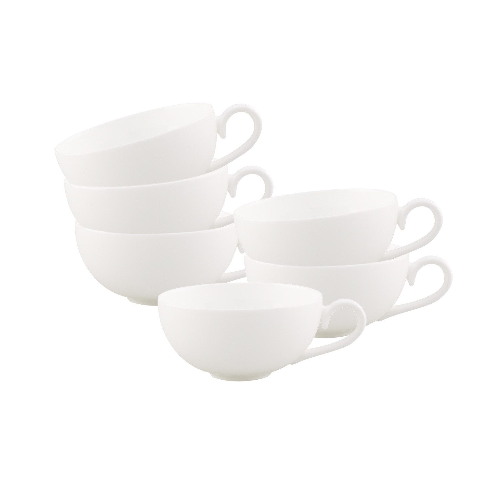 Villeroy & Boch Tasse Royal Teetassen 120 ml 6er Set, 6-tlg., Porzellan