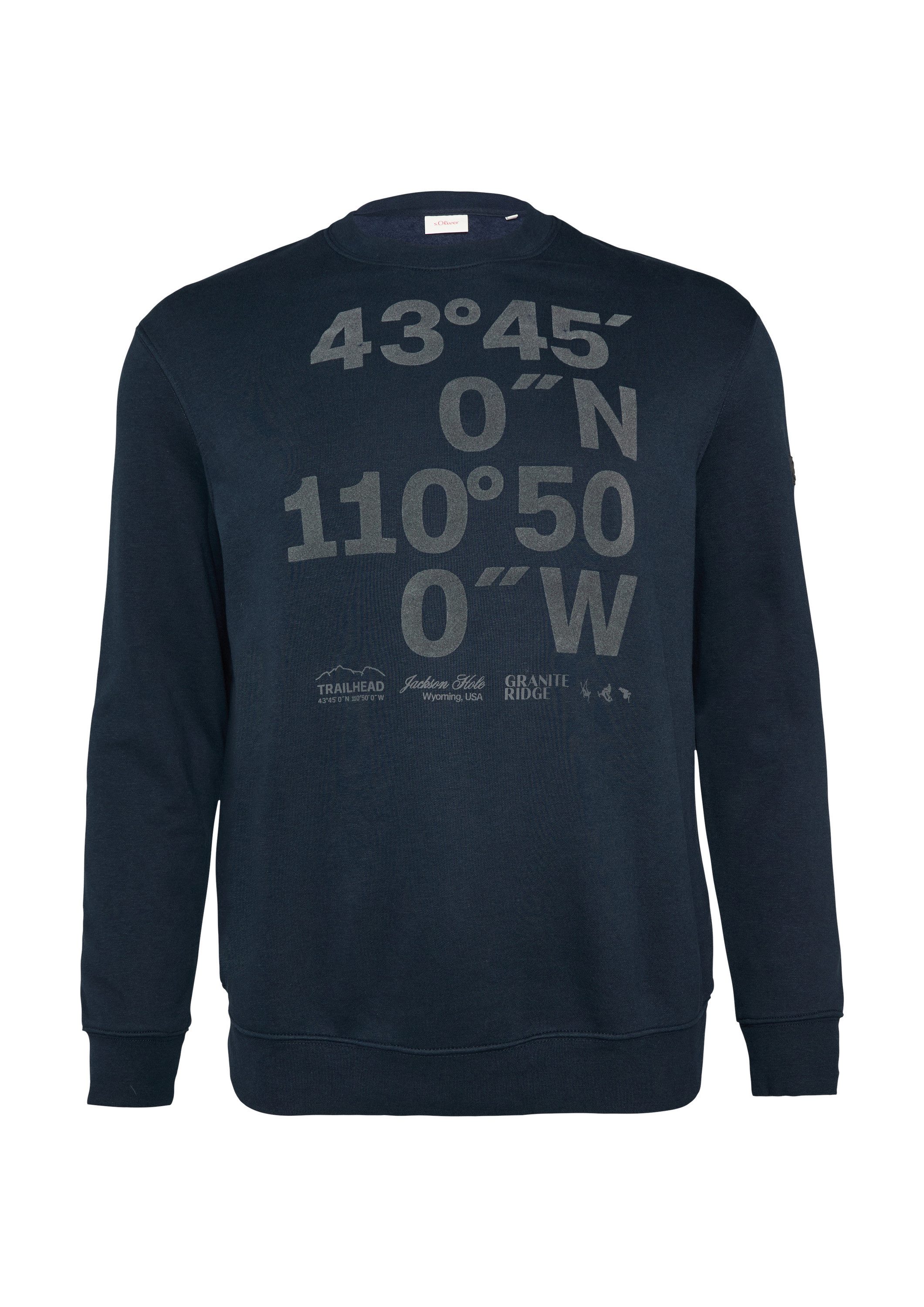 s.Oliver Sweatshirt Sweatshirt Sweatshirt mit Flock-Print günstig online kaufen