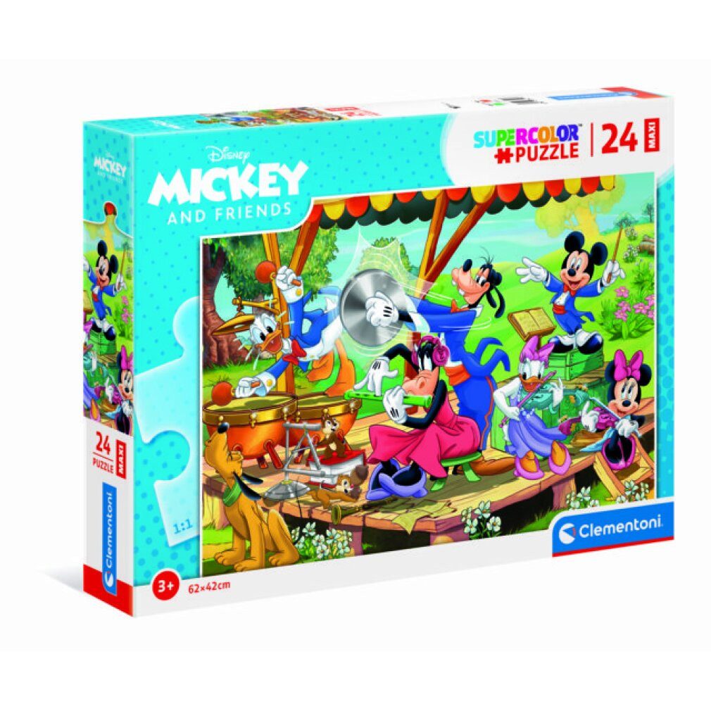 Clementoni® Puzzle CLEMENTONI Puzzle Micky Maus und Freunde MAXI 24 Teile, Puzzleteile