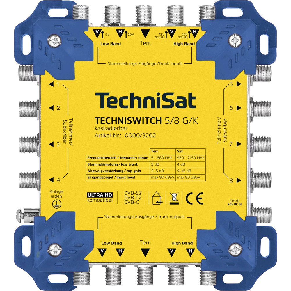 TechniSat SAT-Multischalter TechniSat TECHNISWITCH 5/8 G/K SAT Multischalter Eingänge (Multischalt