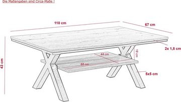 HELA Couchtisch MATS (1-St), großer Ablageboden