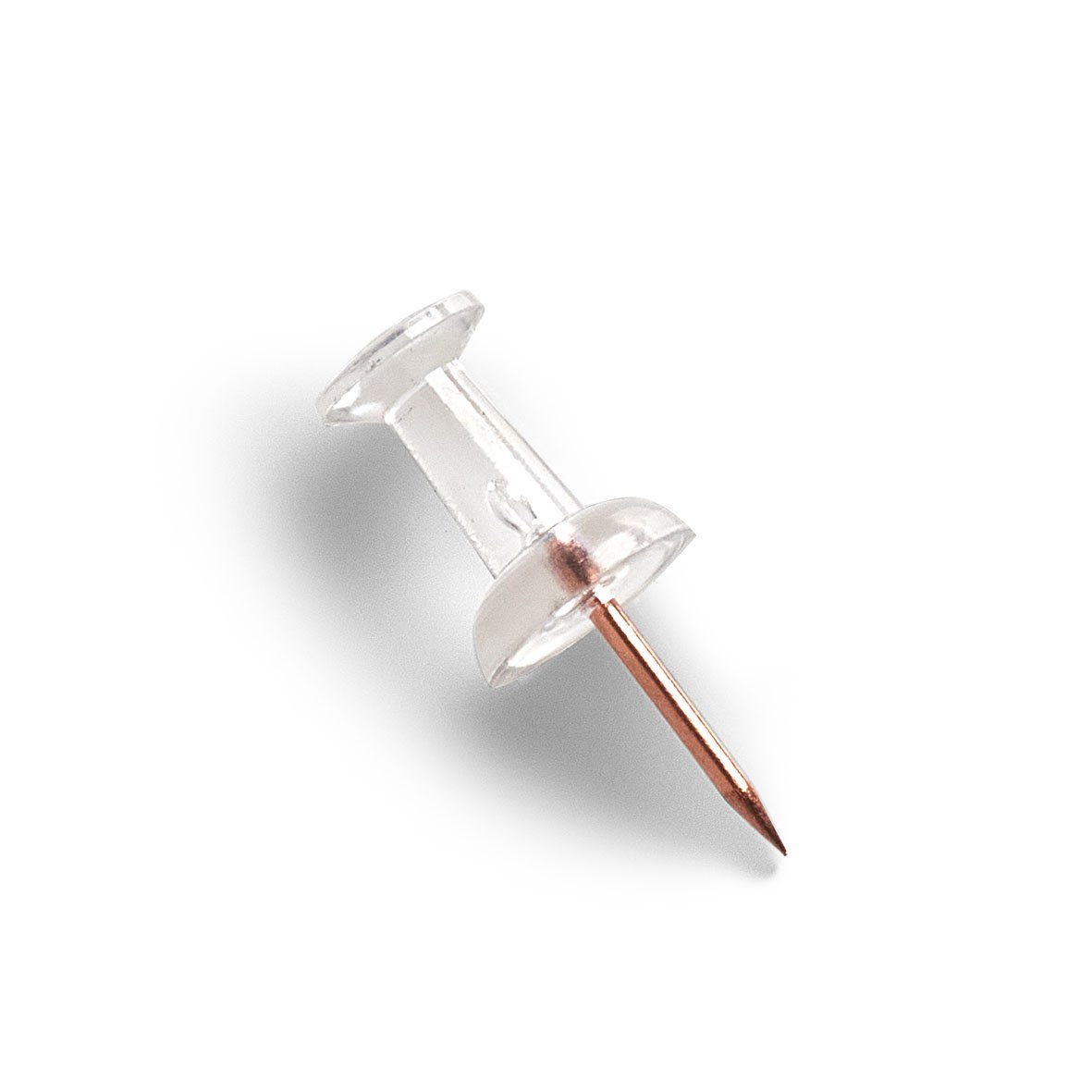 Zeller Present Pinnnadel Push-Pins-Set, 25-tlg., transparent/roségold, Stahl/ Kunststoff (GPPS)