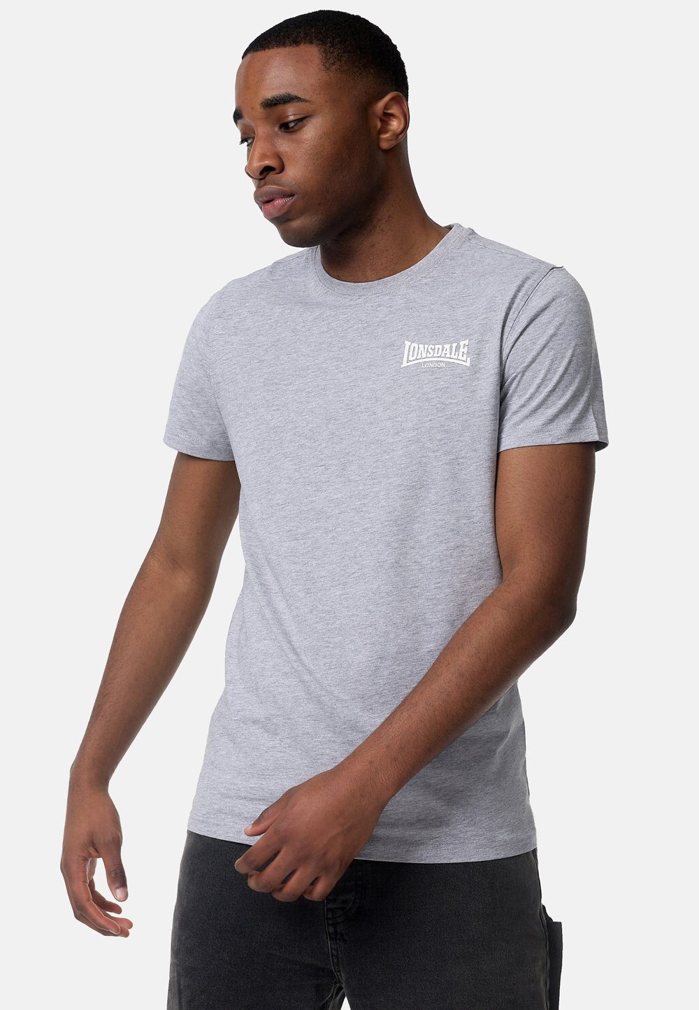 Lonsdale T-Shirt ELMDON Marl Grey