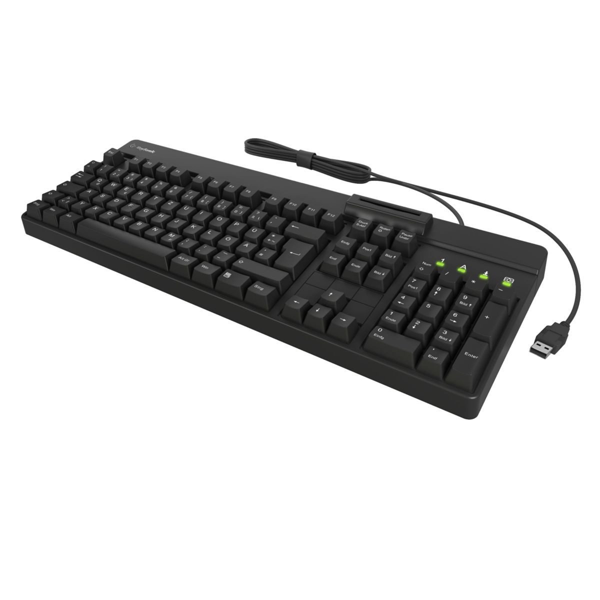 KEYSONIC KSK-8040U-CR Full-Size Tastatur Cardreader PC-Tastatur