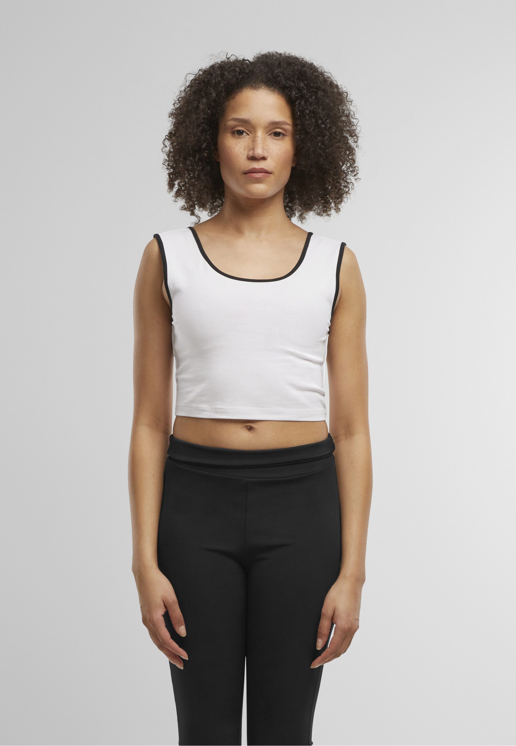 URBAN CLASSICS T-Shirt Urban Classics Ladies Contrast Cropped Top (1-tlg)
