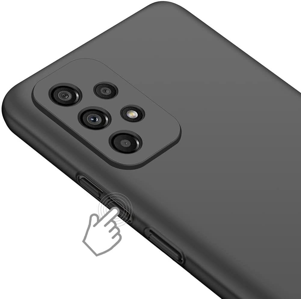 MSM Smartphone-Hülle Hülle für Samsung Galaxy A33 5G Schwarz Matt Silikon