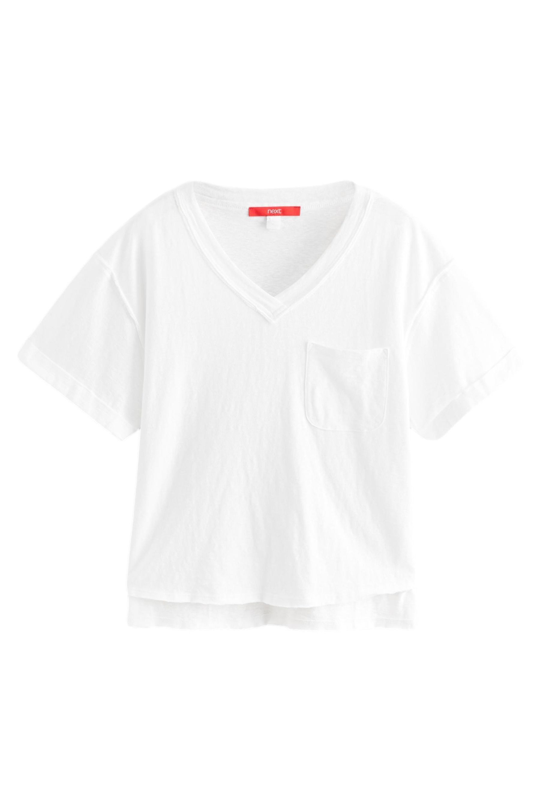 Next V-Shirt Legeres Oversize-T-Shirt mit V-Ausschnitt günstig online kaufen