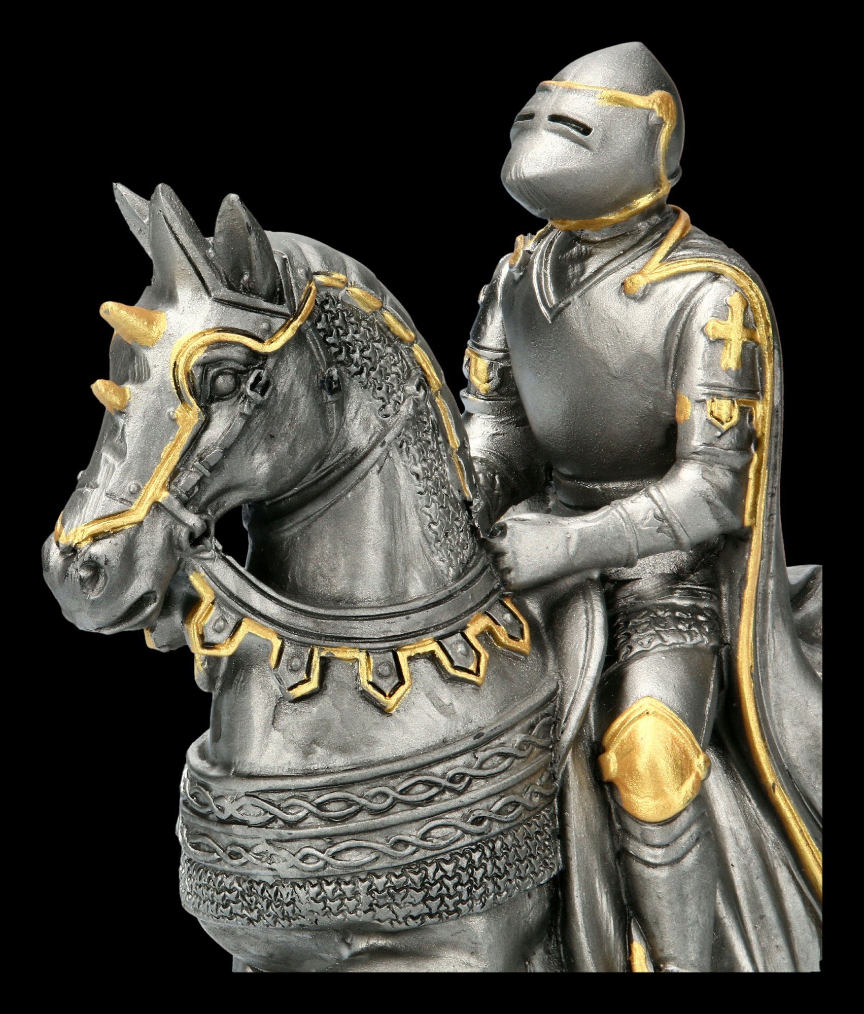 Figuren Shop GmbH Dekofigur - - Now Ritter Mittelalter Figur auf Figur Nemesis Kriegspferd