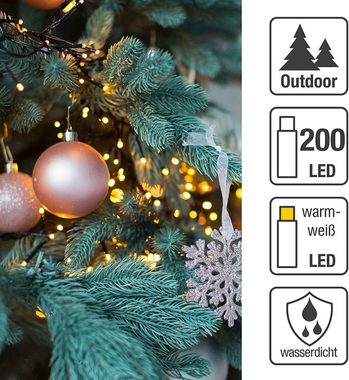 Hellum LED-Lichterkette Hellum LED-Lichterkette Quick Lights 1,5m 200 BS warmweiß/grün außen