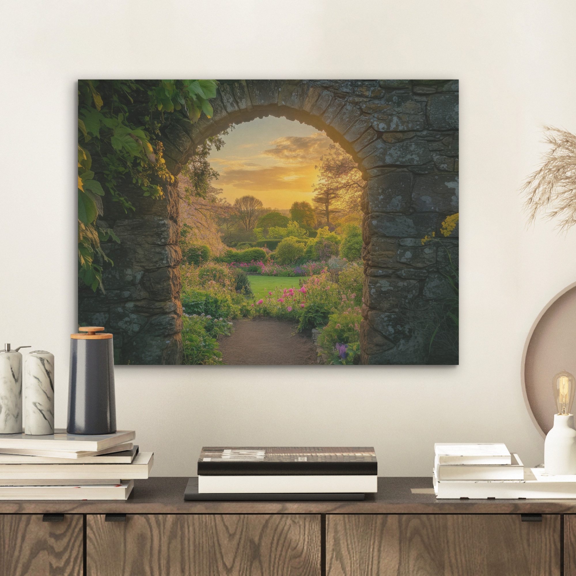 MuchoWow Gemälde Tor - Pflanzen - günstig online kaufen