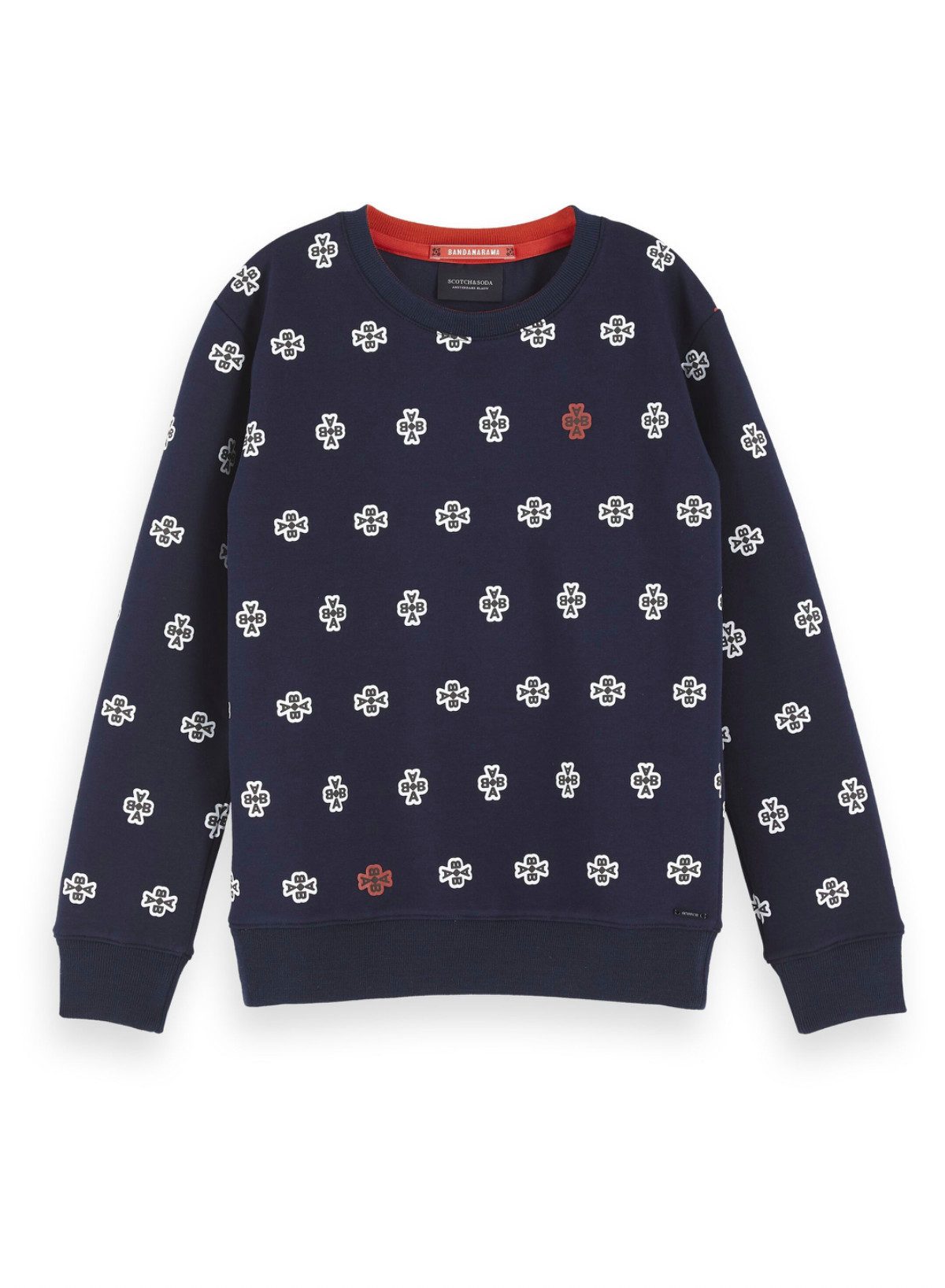 Sweater Mädchen Sweatshirt mit Allover Print und Bündchen