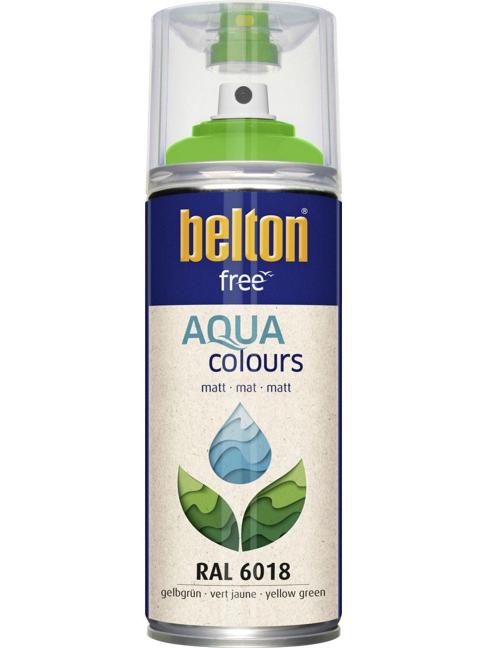 belton Sprühlack belton free Lackspray AQUAcolours 400 ml gelbgrün