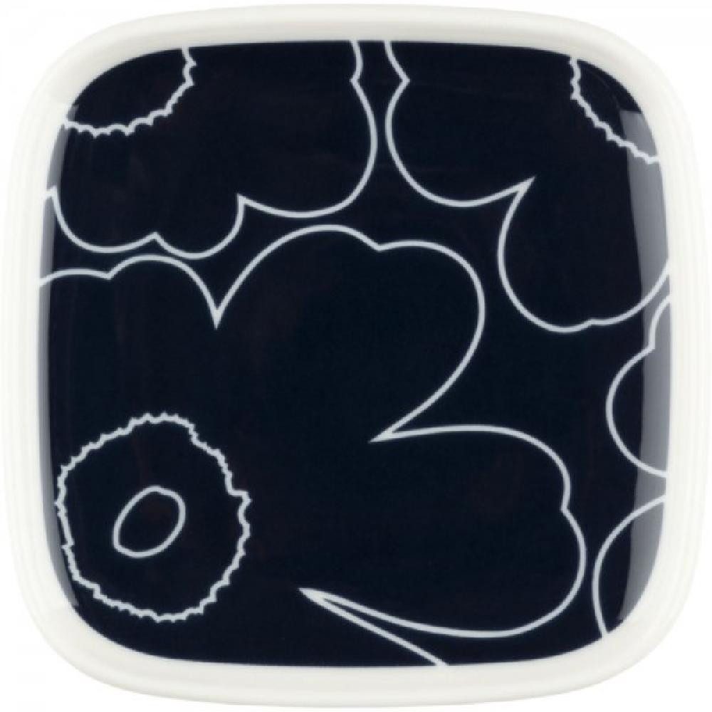 Marimekko Frühstücksteller Тарелки Oiva Unikko Piirto White Darkblue (10x10cm)