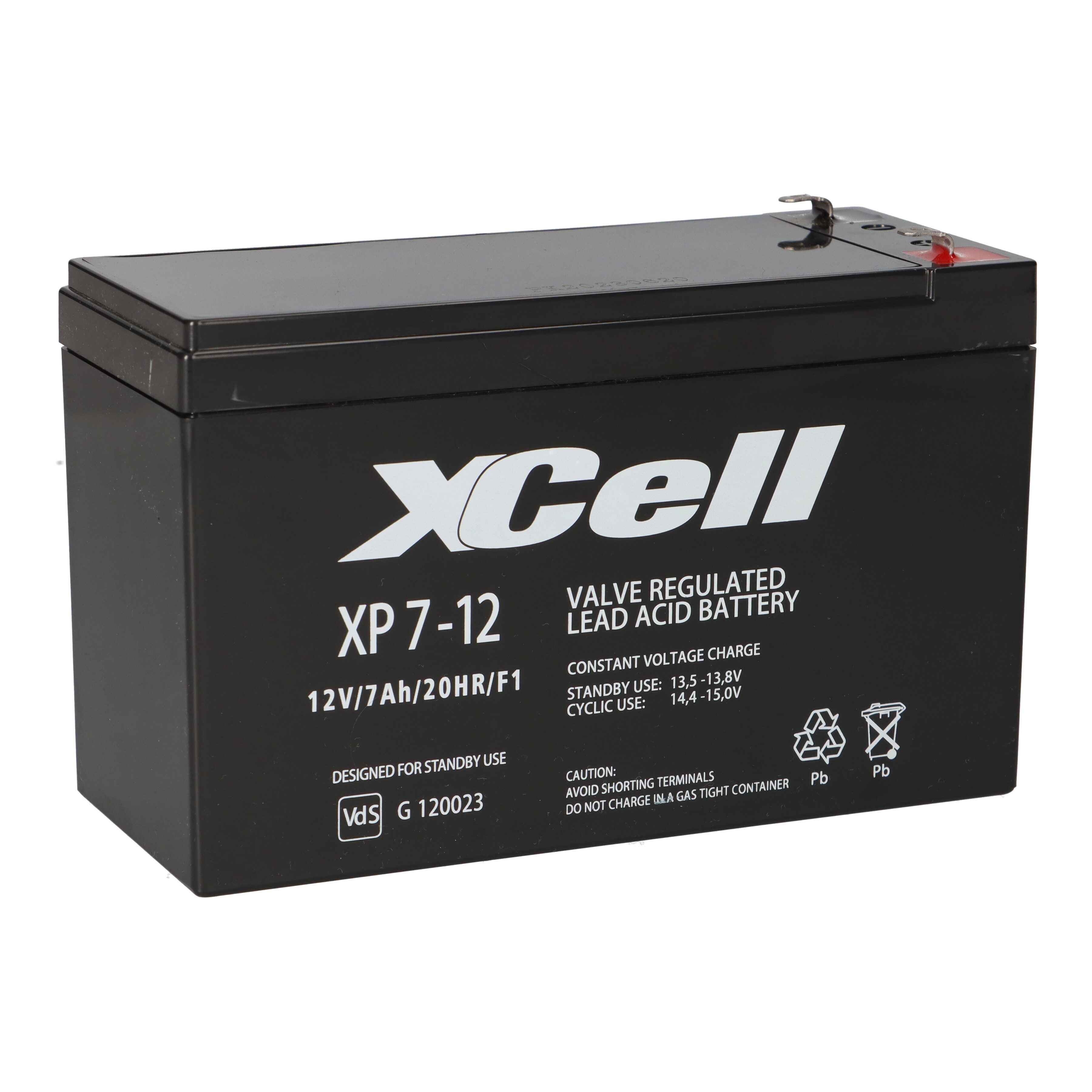 XCell XCell Bleiakku XP7-12 12V 7000 mAh Pb F1 4,8mm Anschluss Bleiakkus