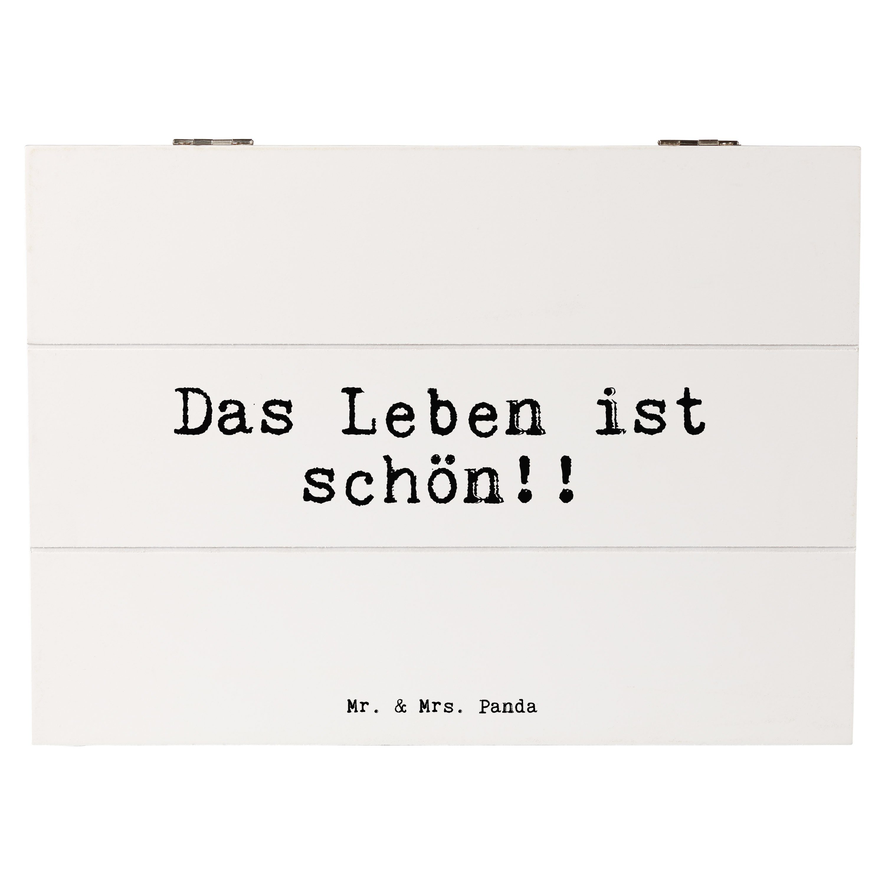 Mr. & Mrs. Panda Dekokiste Das Leben ist schön!!... Weiß Geschenk
