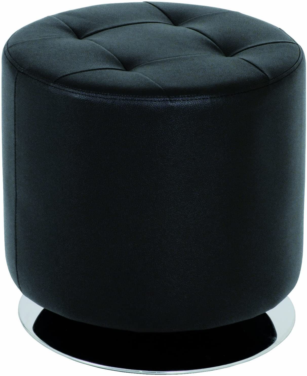 HAKU Hocker HAKU Möbel Hocker - chrom-schwarz - H. 40cm (1 Stück)