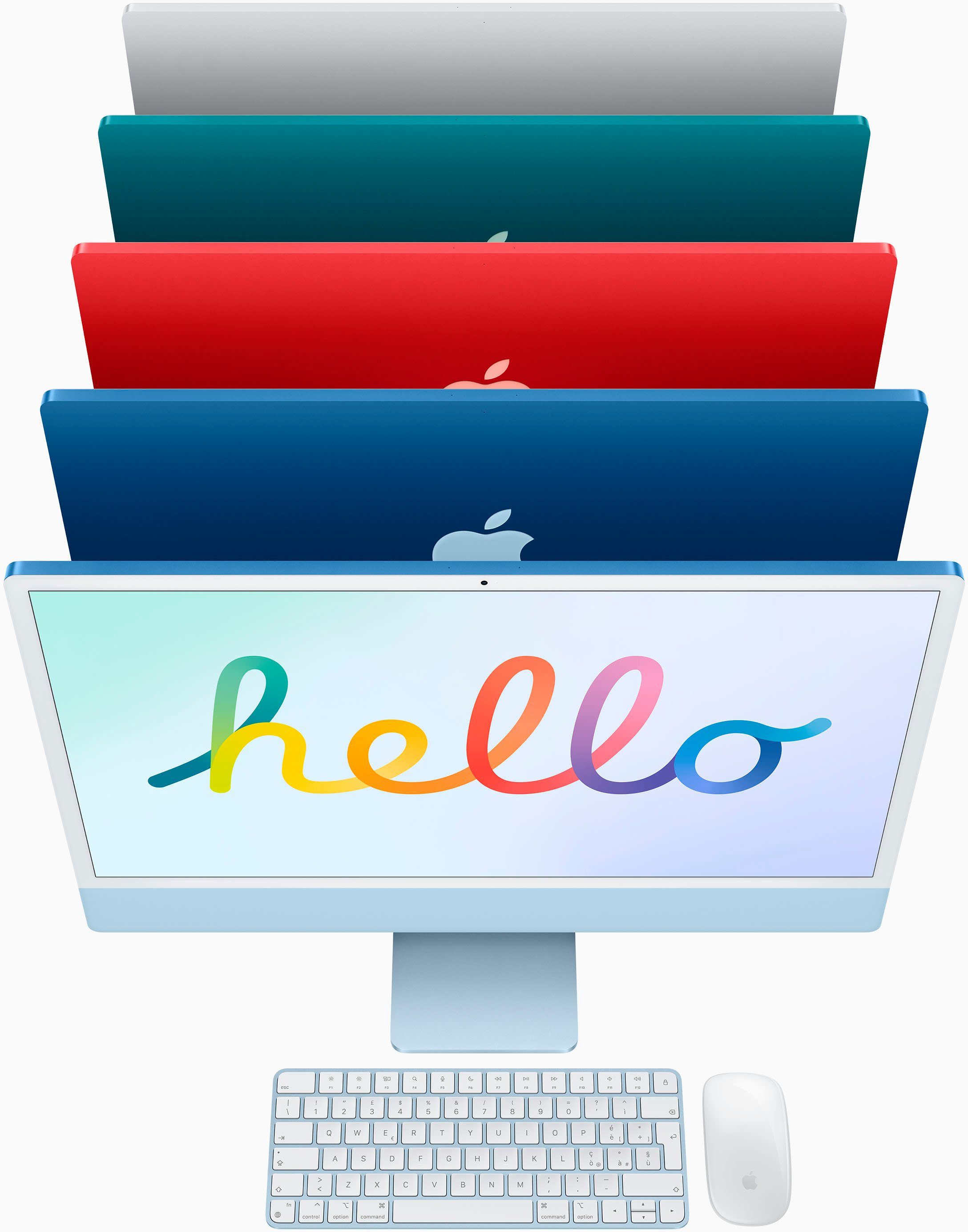 Apple iMac RAM, 256 7-Core Display GPU, iMac mit SSD) rosé 4,5K (24 8 M1, 24" Apple GB Retina Zoll, GB