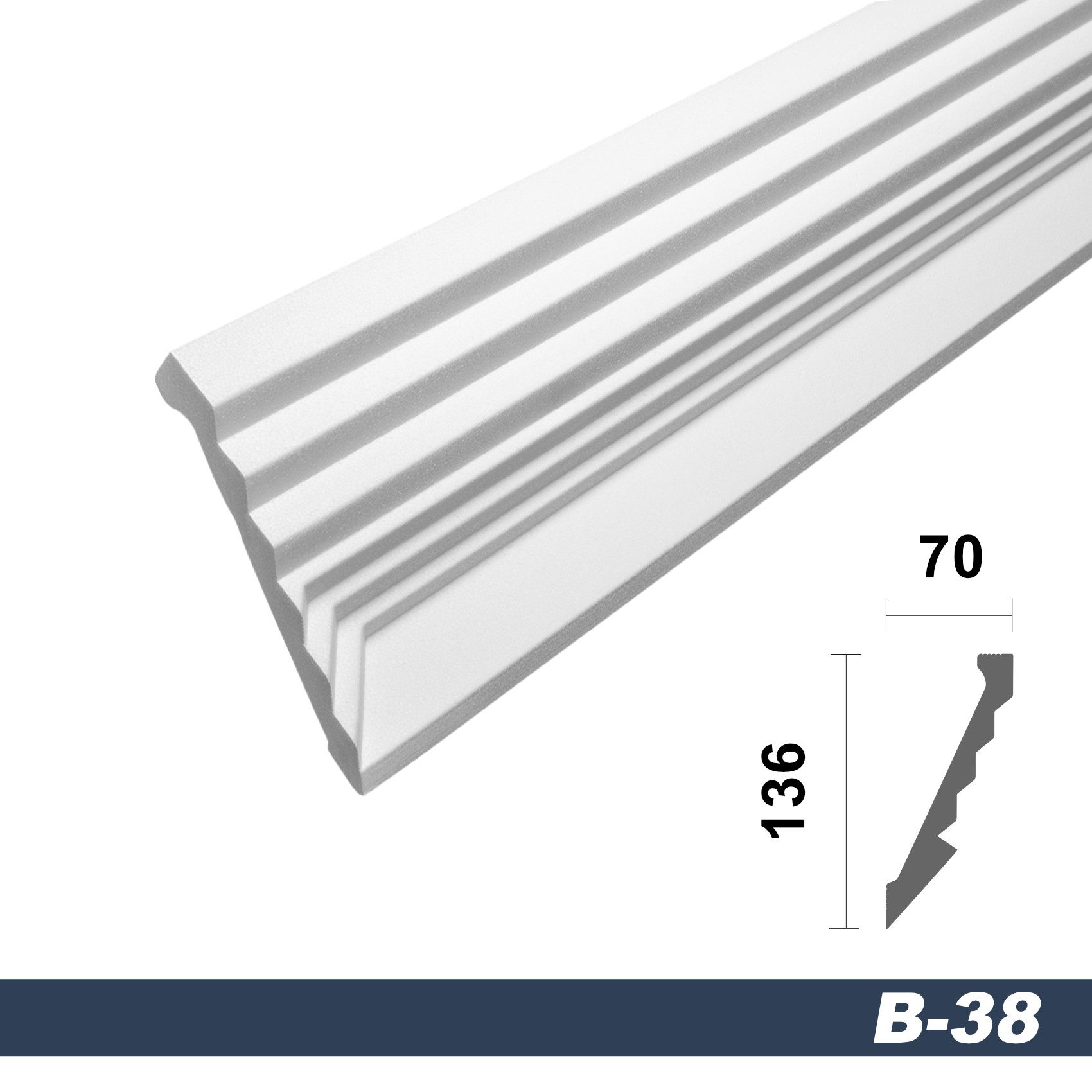 marbet design Stuckleiste B-38, 2 Meter, günstig online kaufen