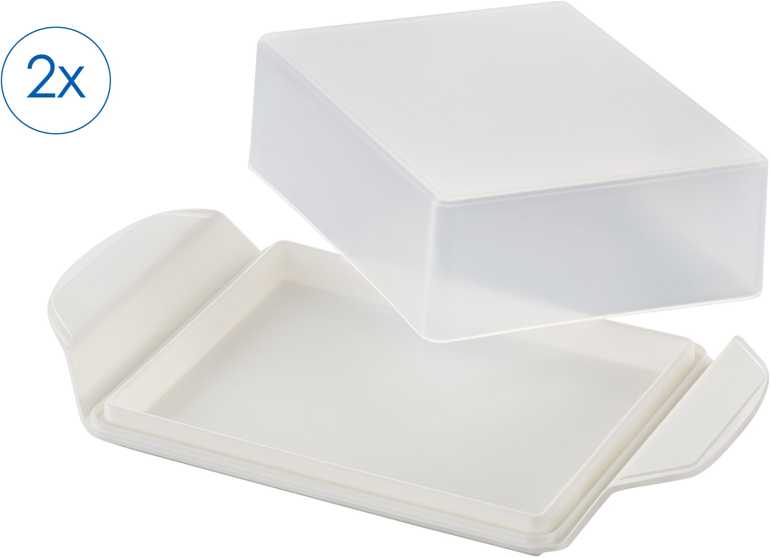 Ruco Butterdose mit Deckel, 2er Set, Kunststoff, (2-tlg), Butterglocke 250 g, Made in Germany