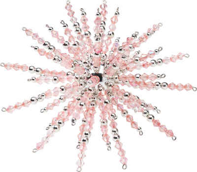 Zauberperle Bastelperlen Perlenstern-Komplettset Crystal Rose, Ø 15 cm
