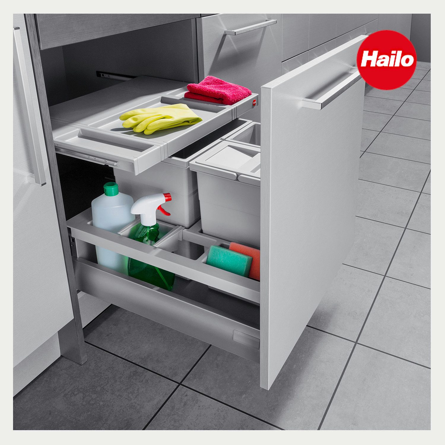 Hailo Einbaumülleimer Hailo Multideckel 1109749 Tablarboden 600 mit Unterteilung, Hailo Multideckel 1109749 Tablarboden 600 mit Unterteilung