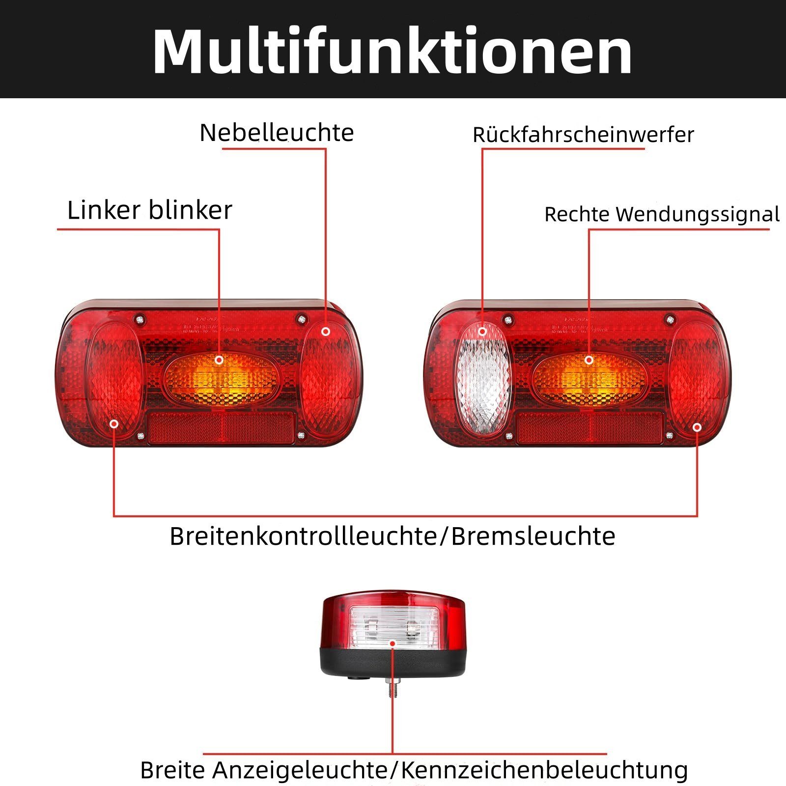 TLGREEN Anhänger-Rückleuchte Anhänger Rückleuchten Set günstig online kaufen